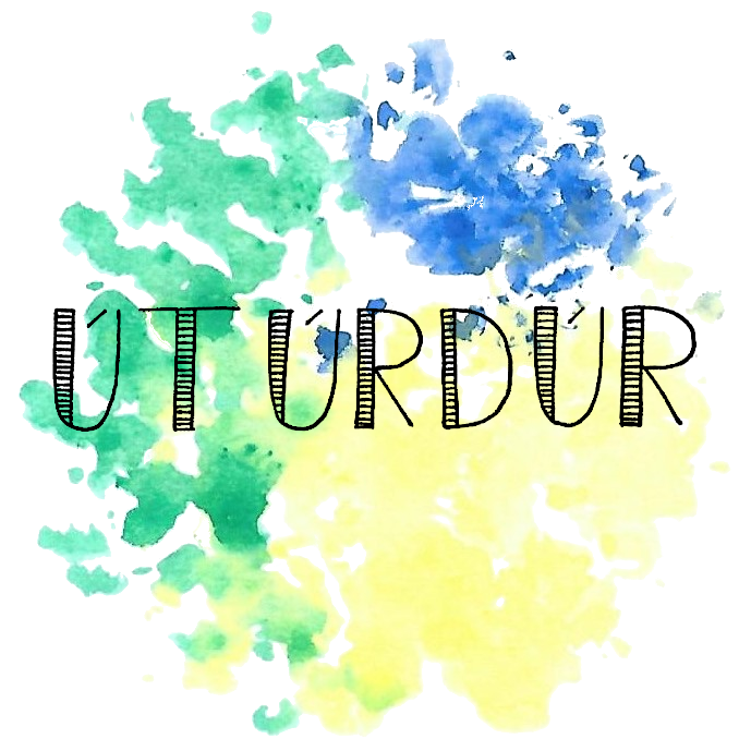 buntes, kreisförmiges Logo von Útúrdúr mit Aufschrift